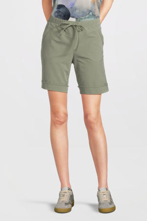 travelstof slim regular waist casual short kaki