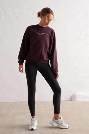 Serif sportsweater donkerbruin