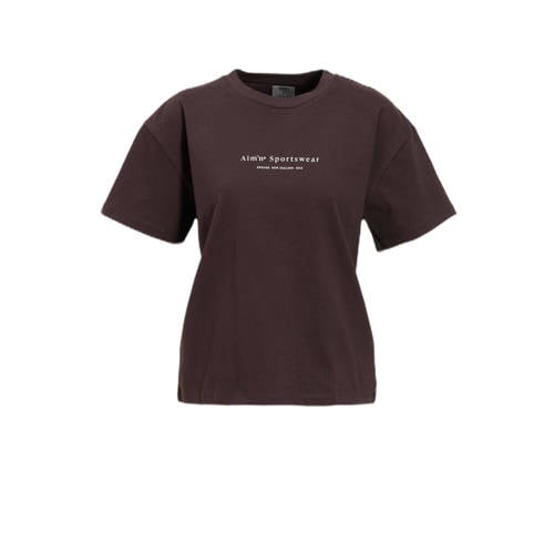 Aim'n T-shirt Serif bruin afbeelding