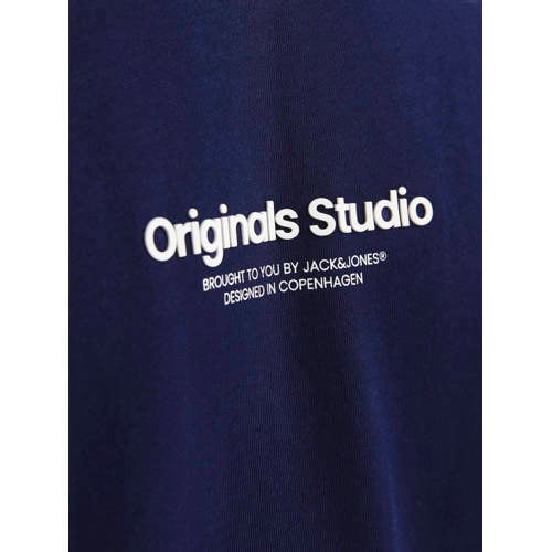 JACK & JONES ORIGINALS regular T-shirt JORVESTERBRO met printopdruk donkerblauw afbeelding