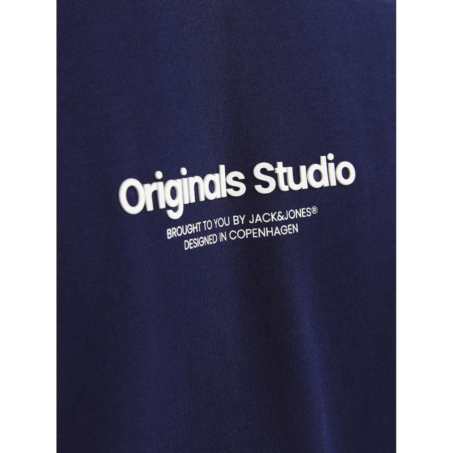 JACK & JONES ORIGINALS regular T-shirt JORVESTERBRO met printopdruk donkerblauw