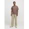 JACK & JONES ORIGINALS regular T-shirt JORVESTERBRO met printopdruk taupe