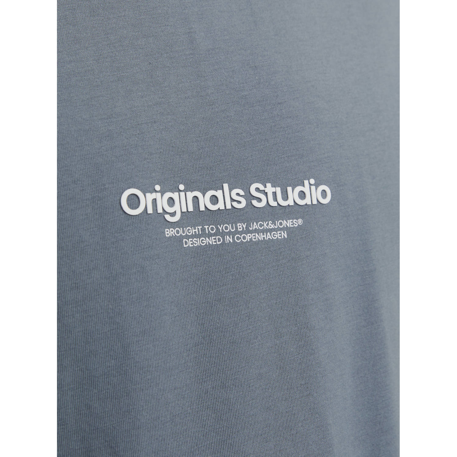 JACK & JONES ORIGINALS regular T-shirt JORVESTERBRO met printopdruk grijs