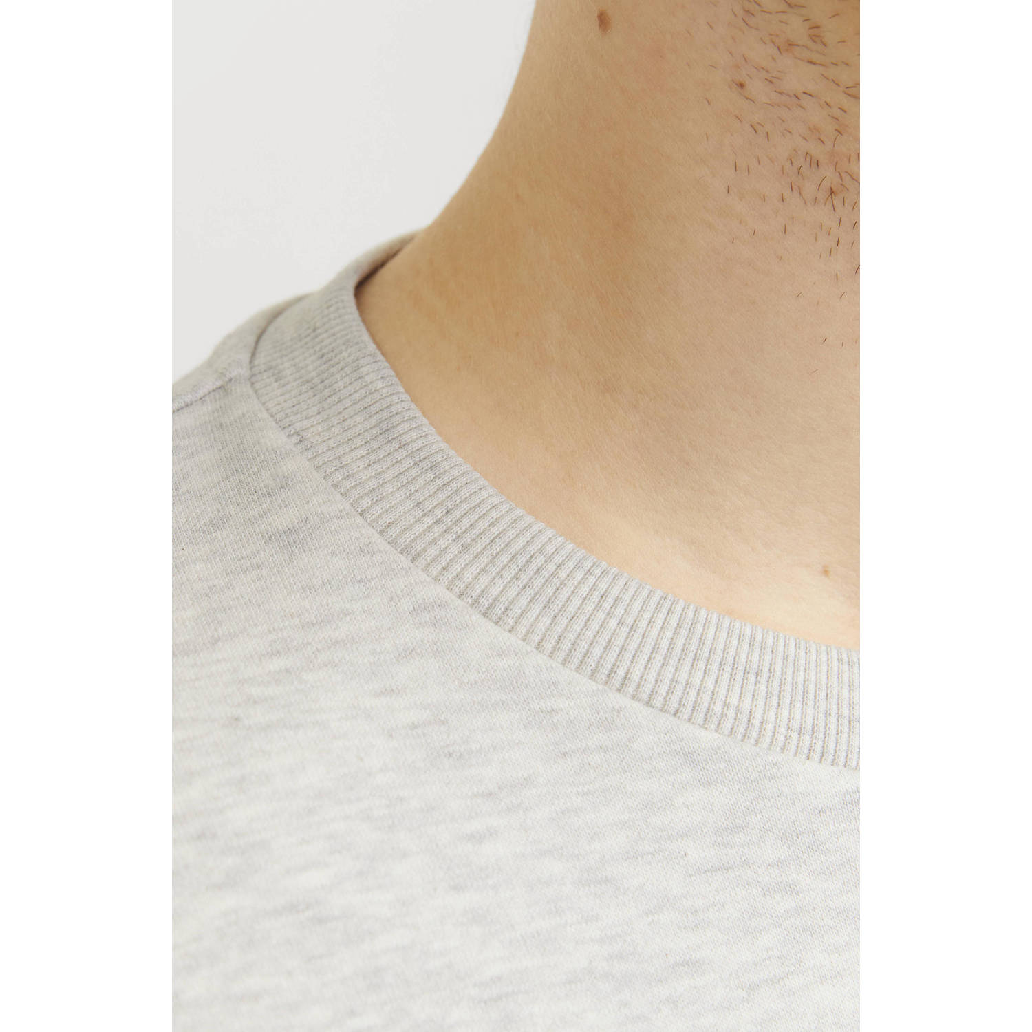 JACK & JONES sweater lichtgrijs
