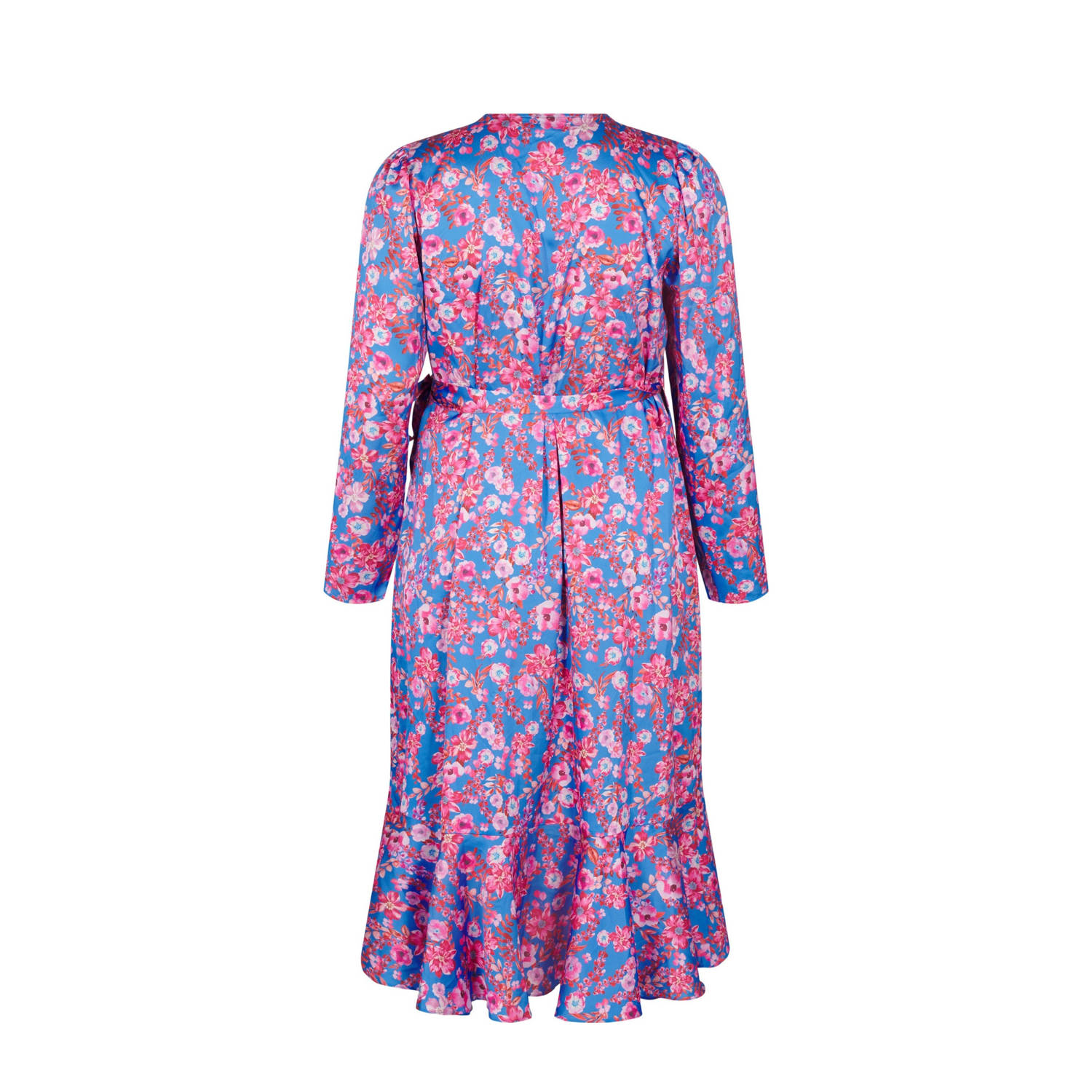 Zizzi wikkel- overslagjurk blauw