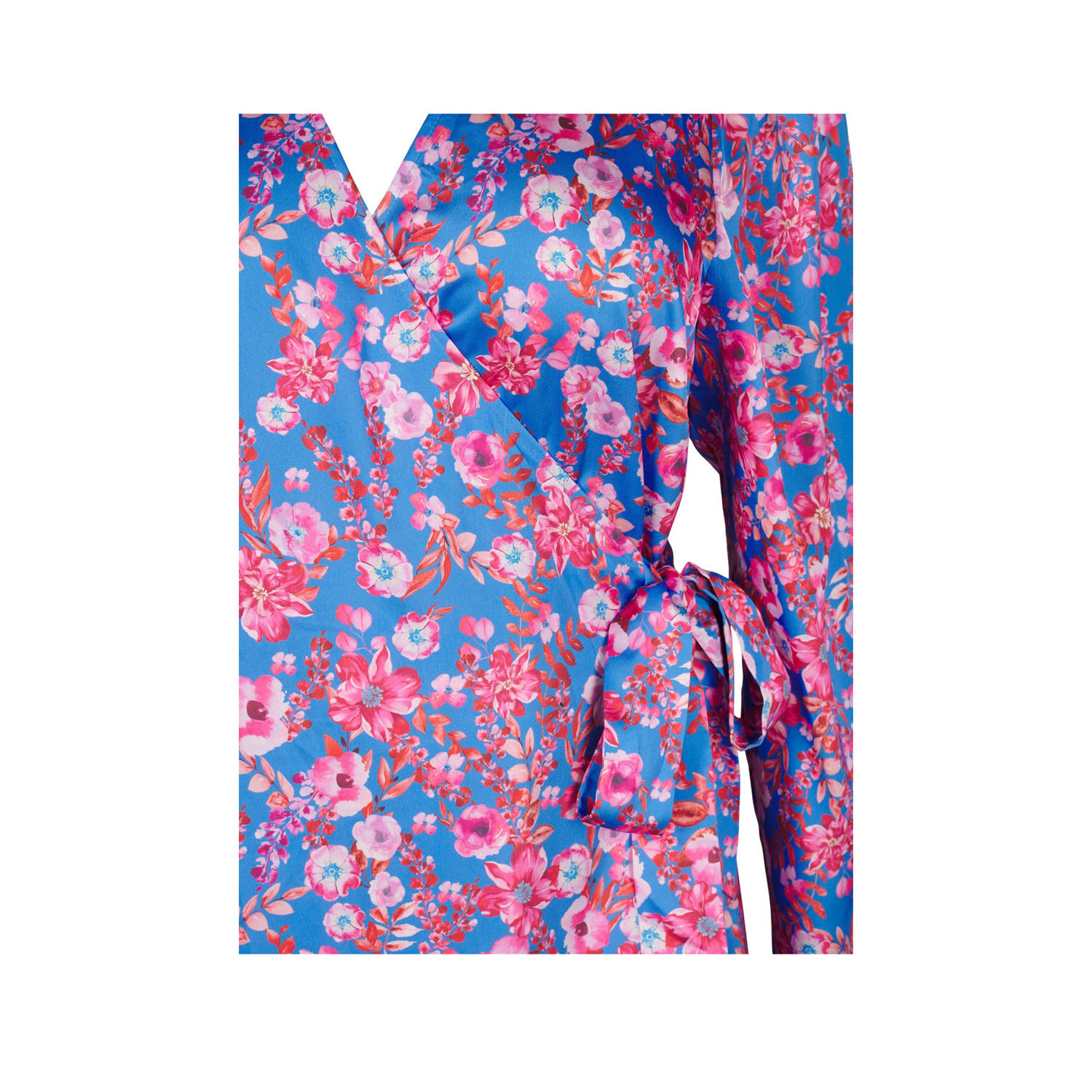 Zizzi wikkel- overslagjurk blauw