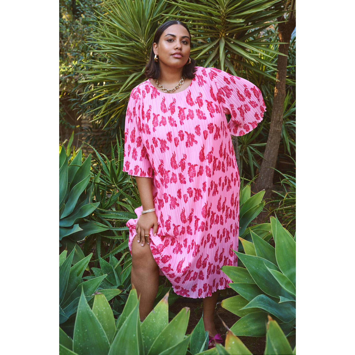 Zizzi midi jurk roze