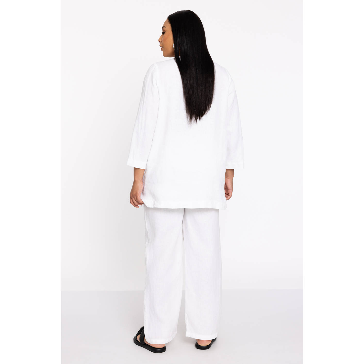 YOEK straight regular waist casual broek ecru