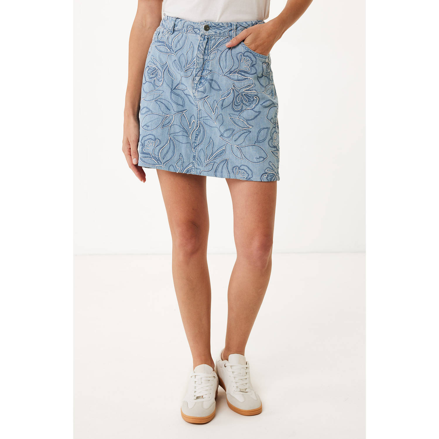 Mexx spijkerrok light blue denim
