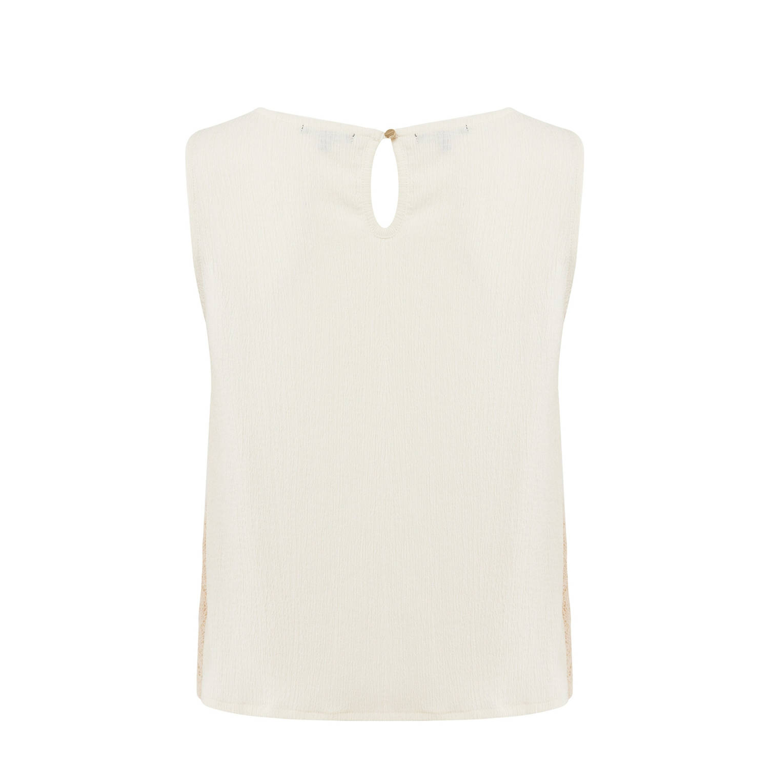 Mexx mouwloze top crème crochet
