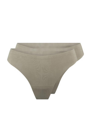 seamless string (set van 2) olijfgroen