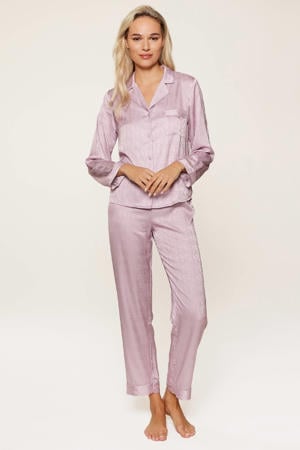 satijnlook pyjama oudroze