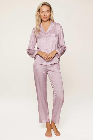 satijnlook pyjama oudroze
