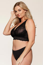 thumbnail: LingaDore niet-voorgevormde bralette met beugel zwart