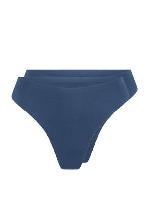 seamless string (set van 2) denimblauw