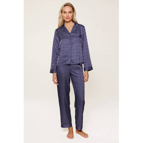 LingaDore satijnen pyjama donkerblauw afbeelding