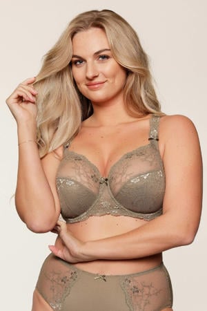 niet-voorgevormde beugelbh Daily Full Coverage Lace olijfgroen