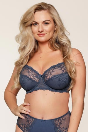niet-voorgevormde beugelbh Daily Full Coverage Lace denimblauw