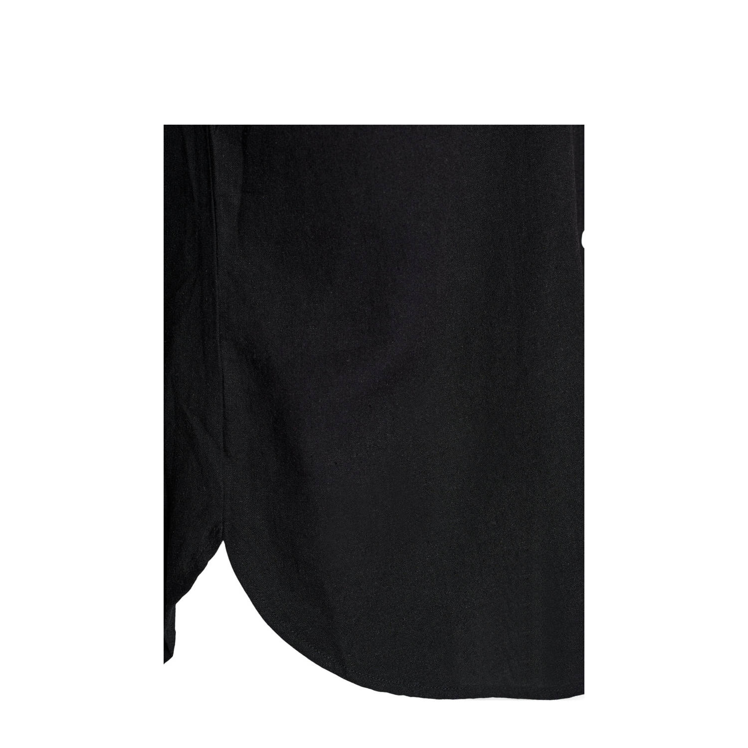 Zizzi linnen blouse zwart