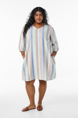 linnen zomerjurk beige