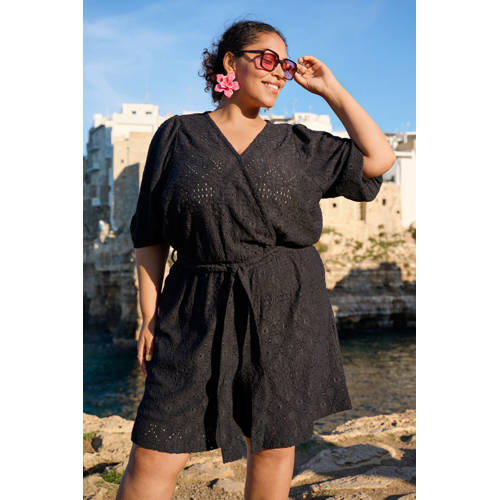 Zizzi zwart broderie playsuit afbeelding