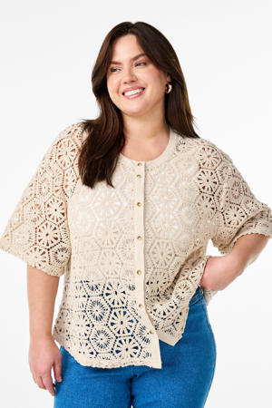 vest ecru crochet