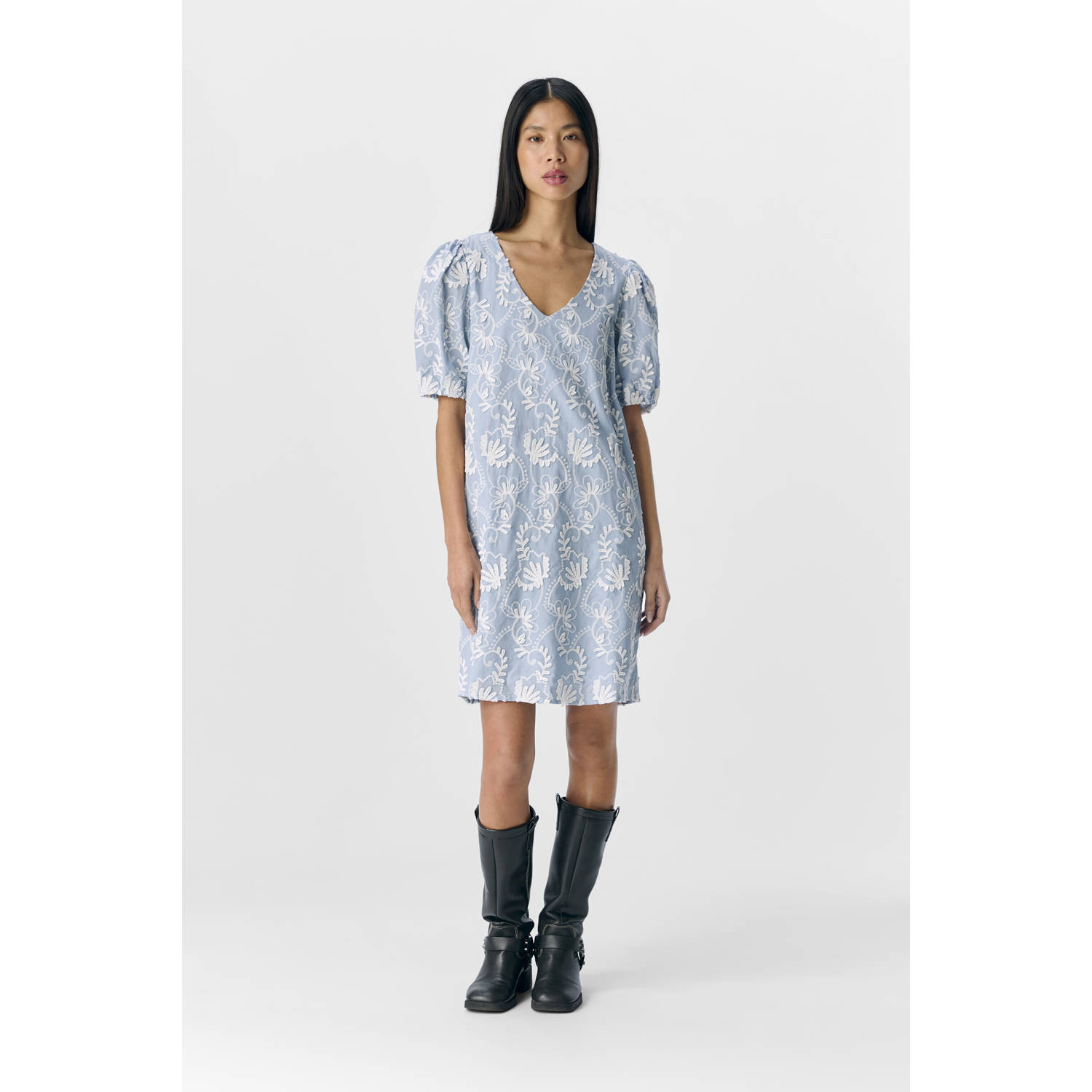OBJECT mini jurk lichtblauw