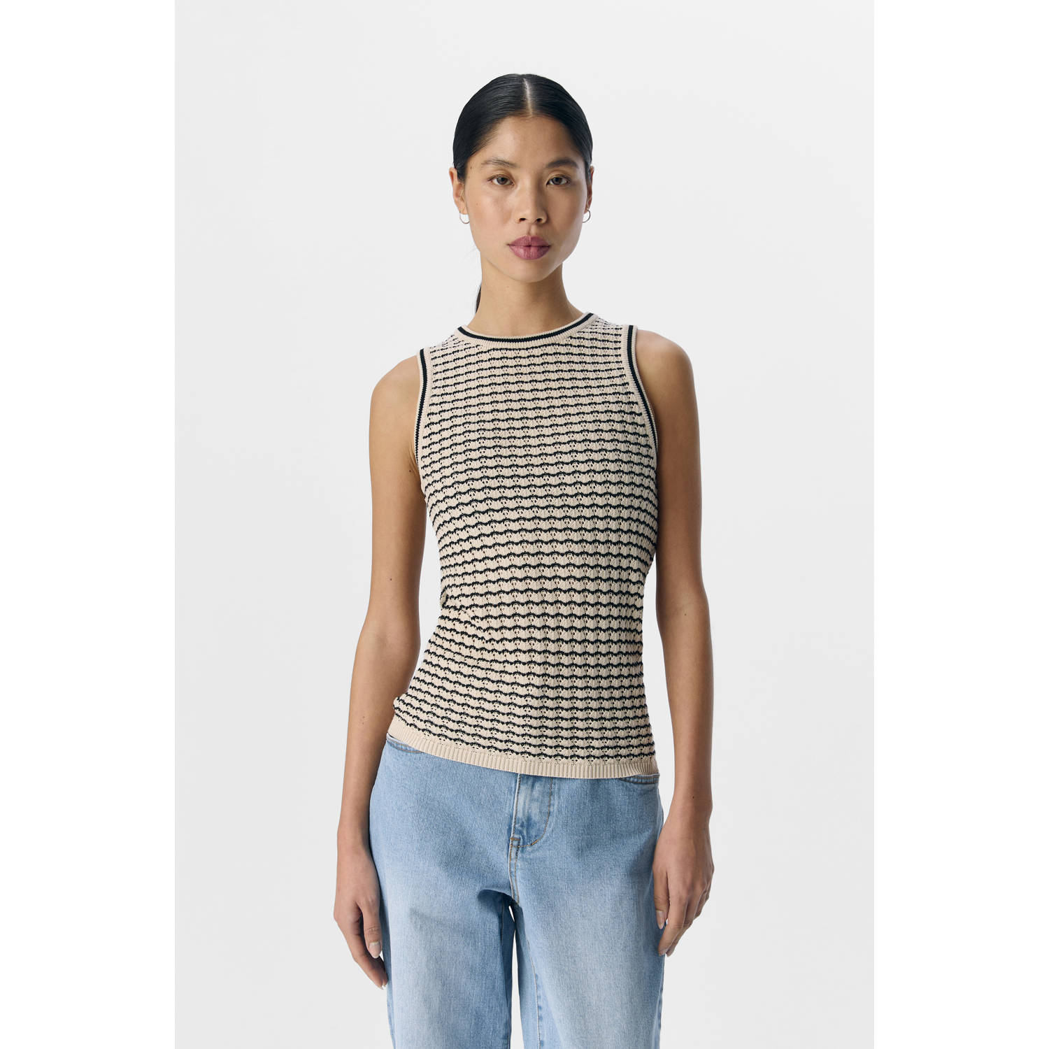 OBJECT mouwloze top ecru