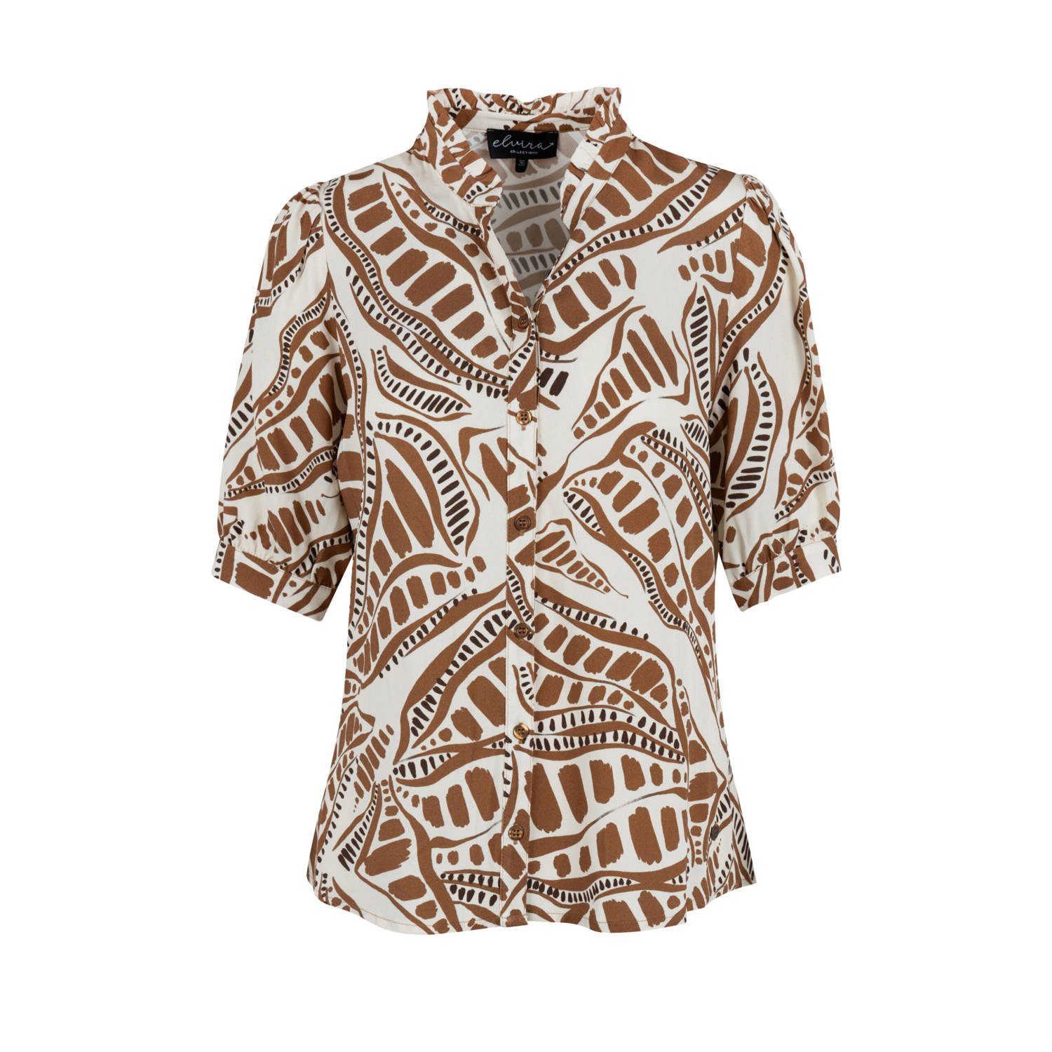 Elvira Collections blouse lichtbruin