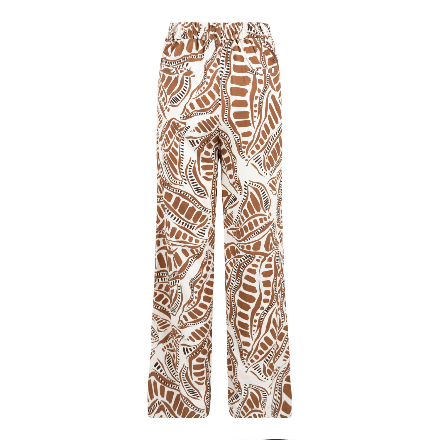 Elvira Collections straight regular waist casual broek lichtbruin