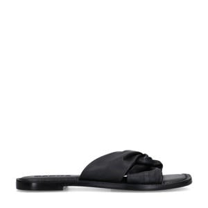 leren slippers zwart