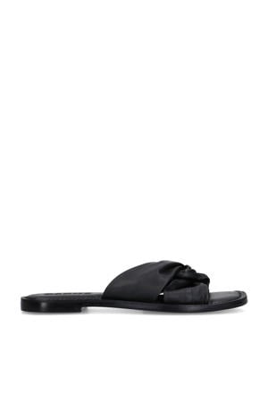 leren slippers zwart