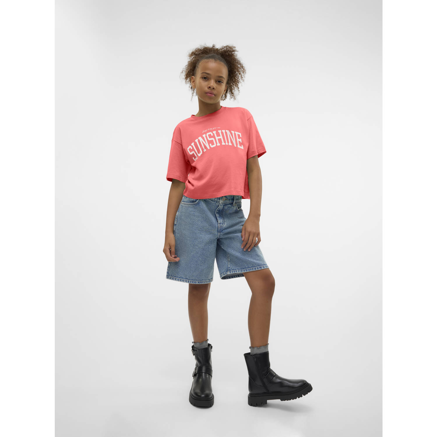 VERO MODA GIRL T-shirt roze