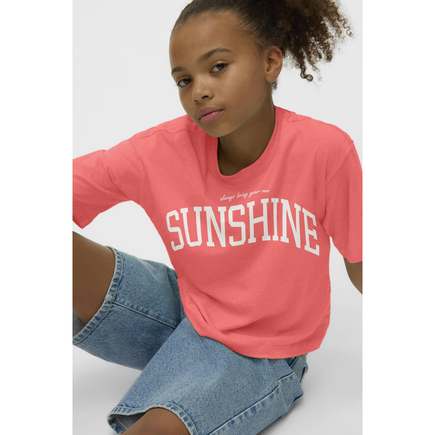 VERO MODA GIRL T-shirt roze