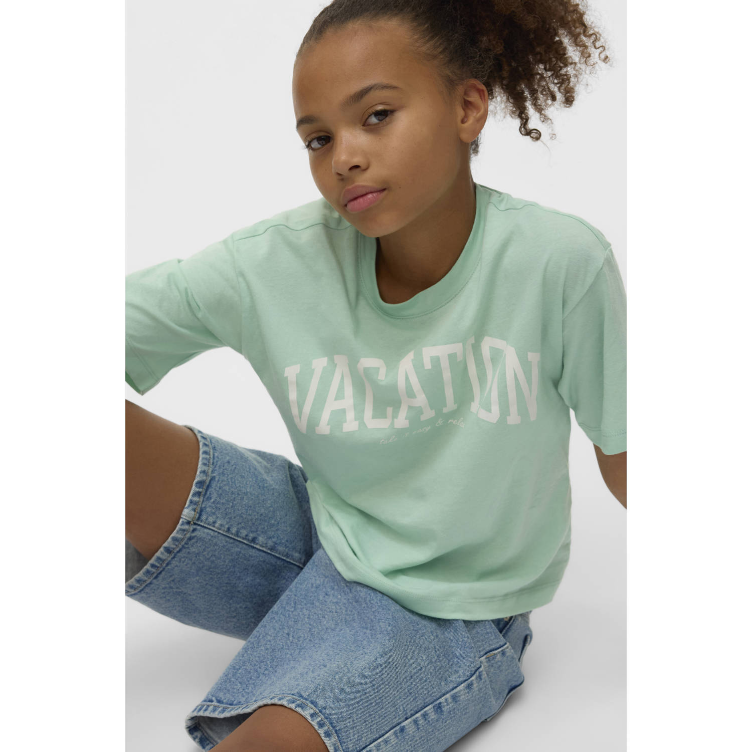 VERO MODA GIRL T-shirt groen