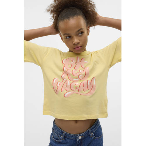 VERO MODA GIRL T-shirt geel afbeelding