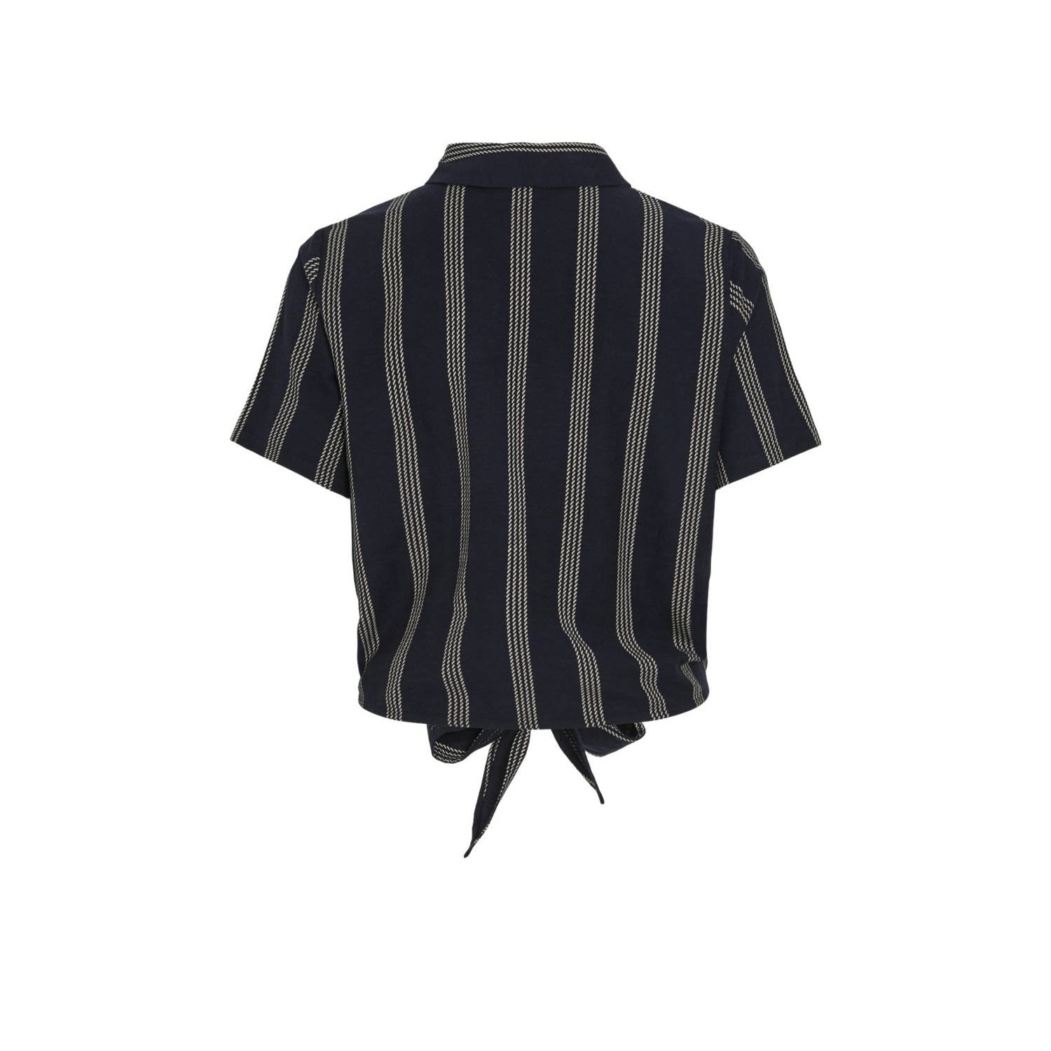 VILA linnen blouse marine