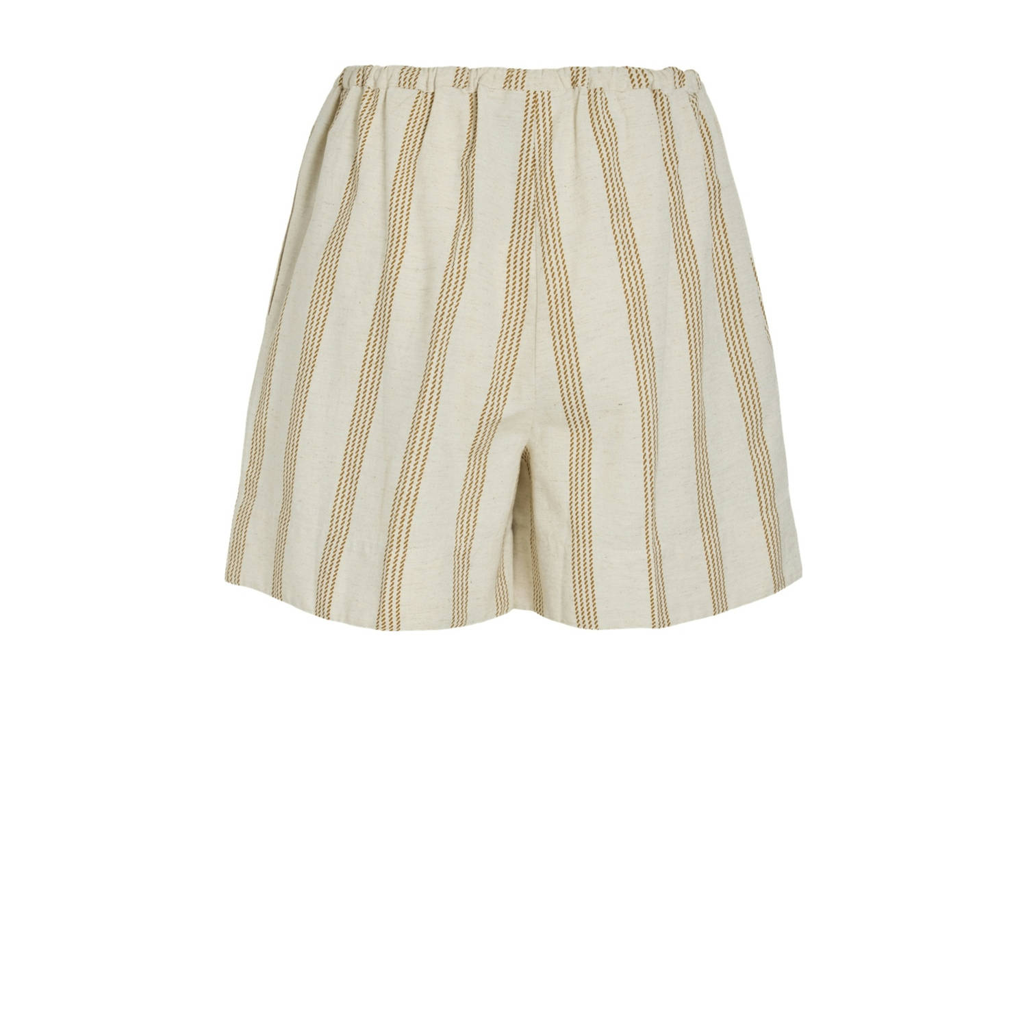 VILA linnen regular waist casual short ecru