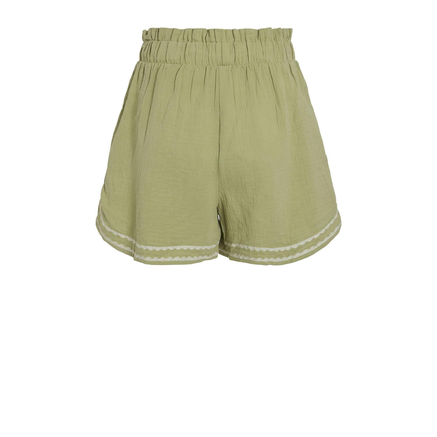 VILA regular high waist casual short groen