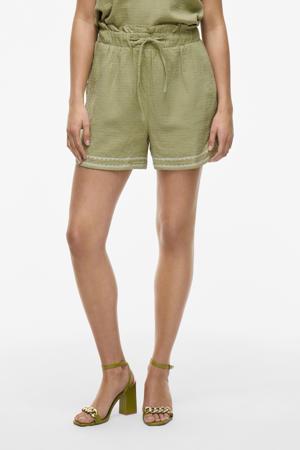 regular high waist casual short groen