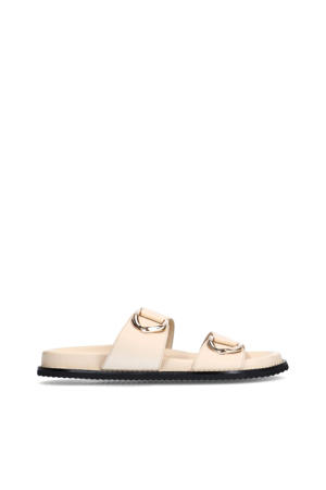   leren slippers ecru