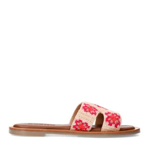 slipper beige/rood