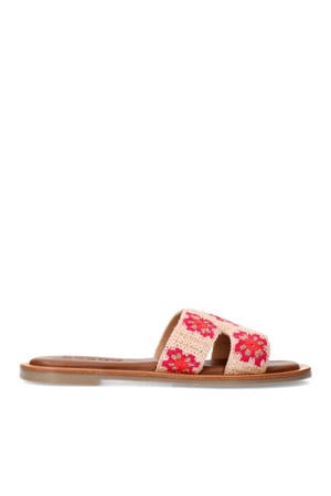 slipper beige/rood
