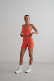 thumbnail: Oranje dames Aim'n Seamless sportshort van nylon met slim fit, regular waist en effen