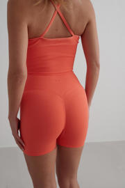 thumbnail: Oranje dames Aim'n Seamless sportshort van nylon met slim fit, regular waist en effen