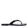 Sacha leren teenslippers zwart
