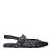 Sacha leren slingback loafers zwart