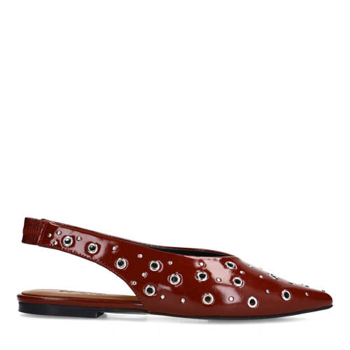 Sacha lakleren slingback loafers bordeaux afbeelding