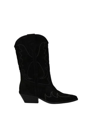 suède cowboylaarzen zwart