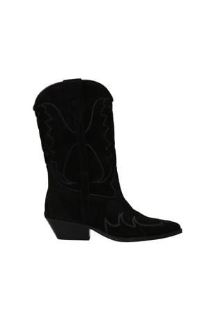 suède cowboylaarzen zwart